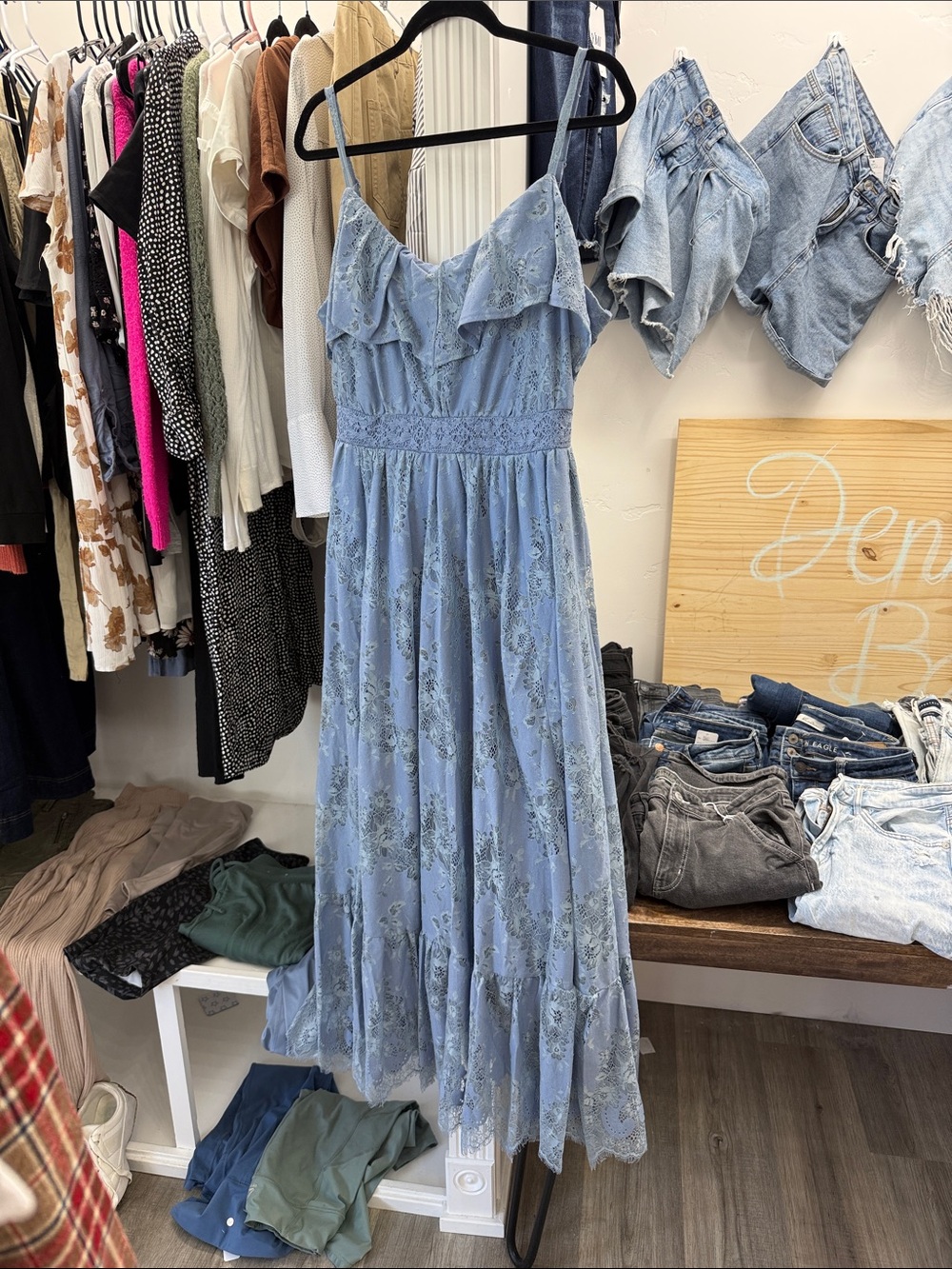 TORRID Blue lace love dress